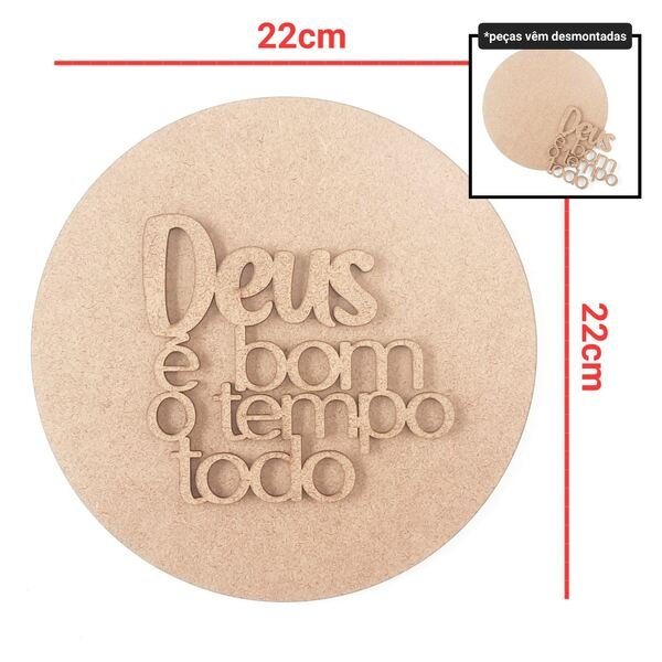 Kit Placa redonda + frase ref 620/1474