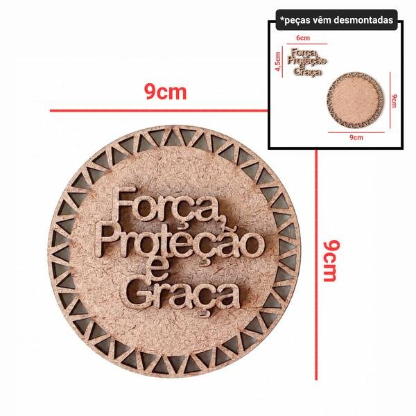 Kit Placa + Força, Proteção e Graça ref 1943