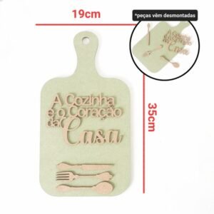 Kit Placa + frase + talheres ref 655/019/355
