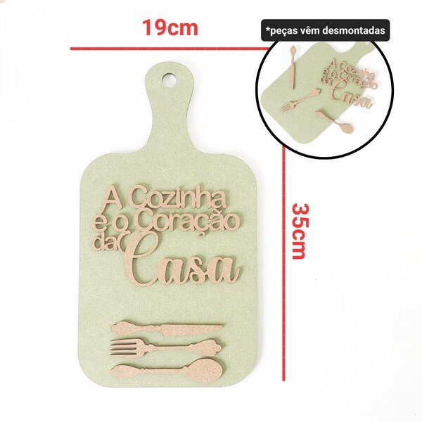 Kit Placa + frase + talheres ref 655/019/355