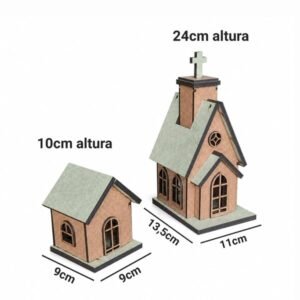 Kit igreja + casinha ref 590/322