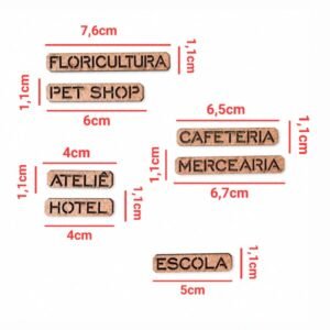 Kit plaquinhas para casinhas ref 1574